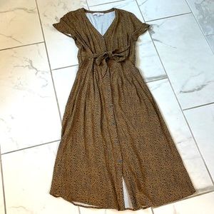 LOFT Midi Leopard Dress
